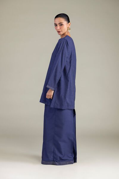 Dyed | Raw Silk | Navy Solid Pants | USD 30.00