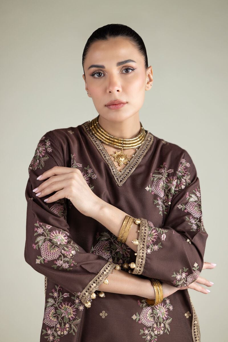 Embroidered | Raw Silk | Kurta | USD 60.00