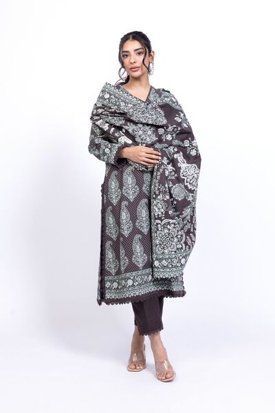 Printed | Khaddar | Dupatta | USD 8.50