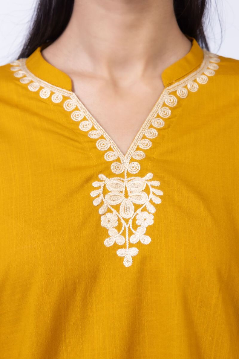 Embroidered | Crosshatch Poplin | Kurta | USD 7.50