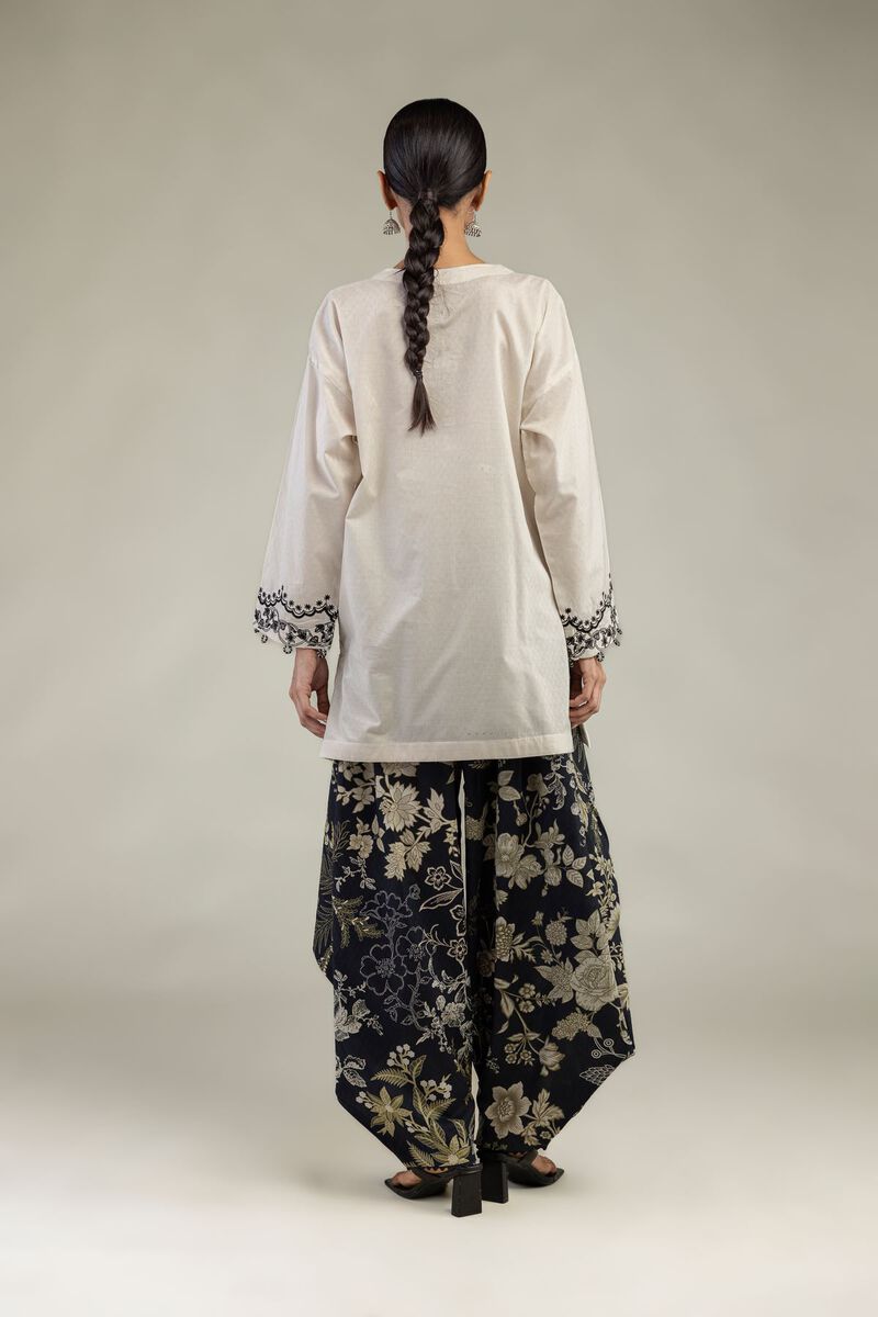 Embroidered | Cotton Dobby | Floral Short Kurta | USD 40.00
