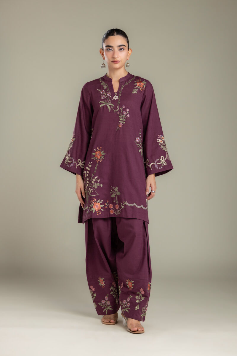 Embroidered | Light Khaddar | Fabrics 2 Piece | Top and Bottom | null