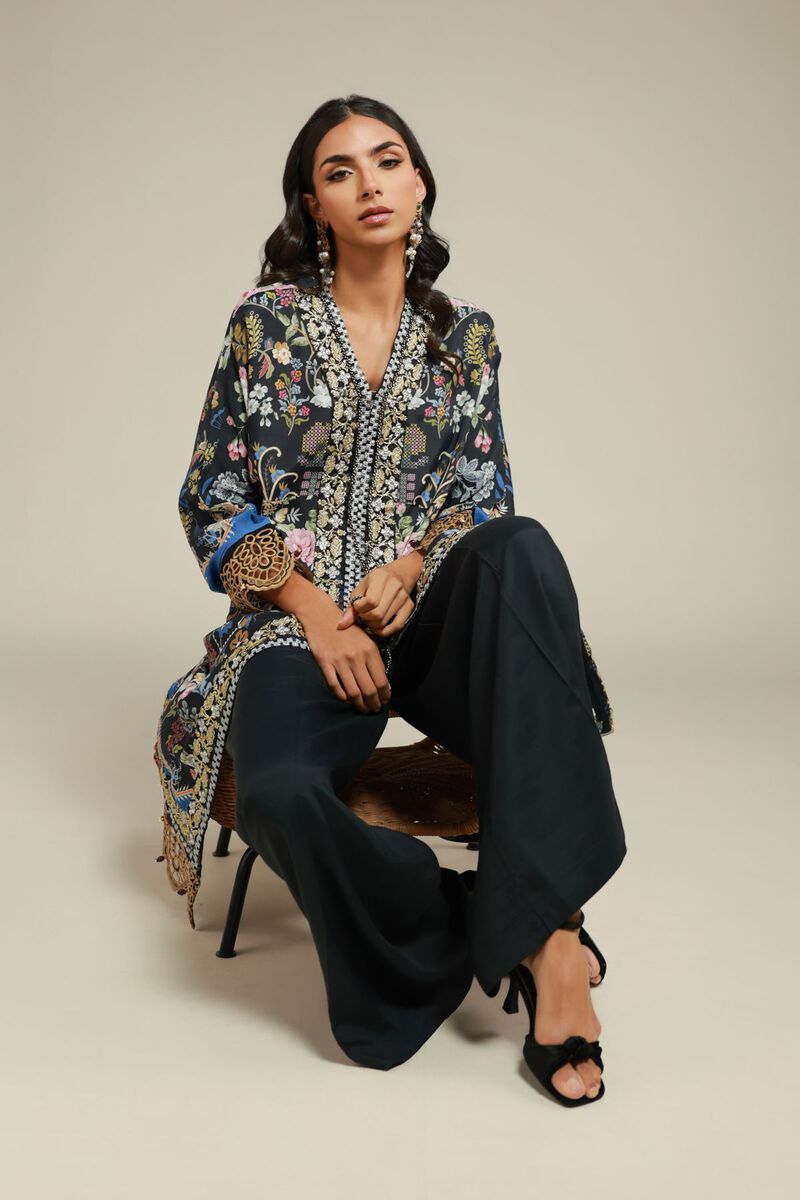 Embroidered | Raw Silk | 2 Piece Co-ord Set | Top and Bottom | USD 125.00