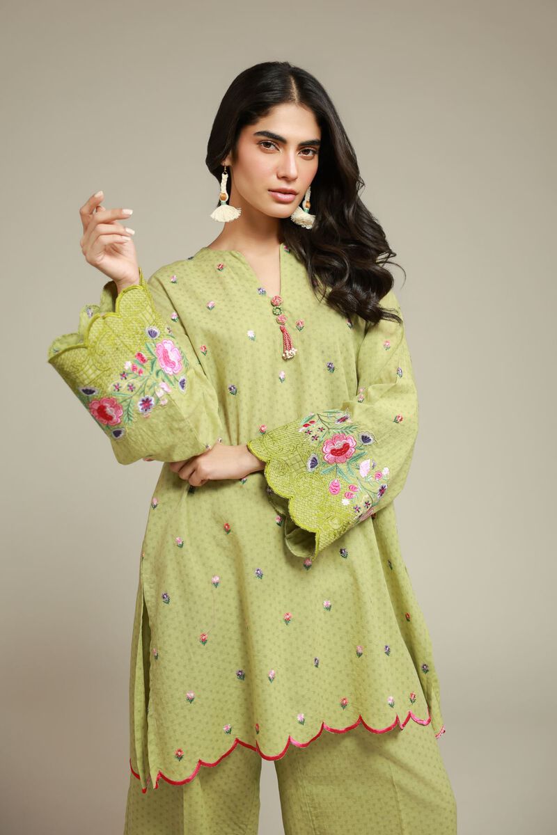 Embroidered | Cotton Dobby | 2-Piece Tailored Set | USD 60.00