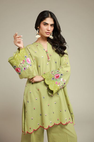 Embroidered | Cotton Dobby | 2-Piece Tailored Set | USD 60.00