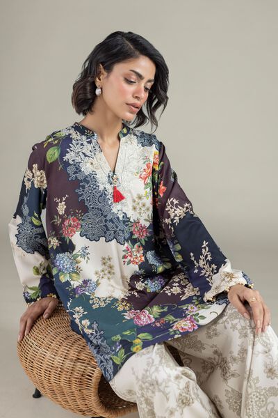Embroidered | Marina | Floral Tassel Kurta | USD 30.00