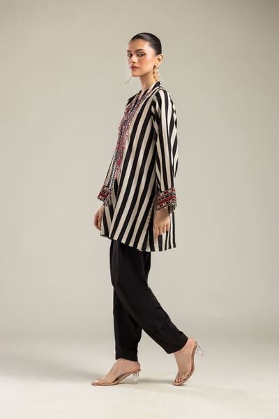 Embroidered | Raw Silk | Black Solid Shalwar | USD 30.00