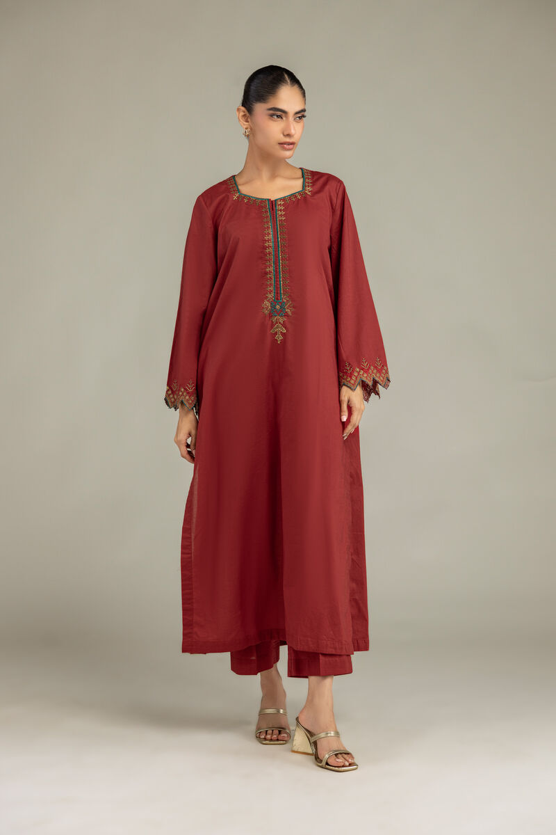 Embroidered | Cambric | Cambric Solid Pants | USD 30.00