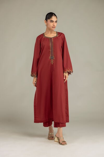 Embroidered | Cambric | Cambric Solid Pants | USD 30.00