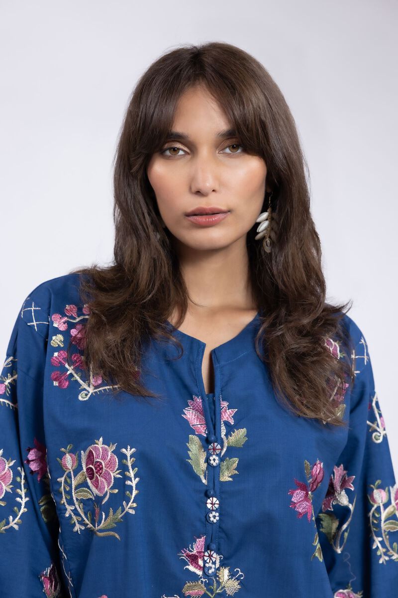 Embroidered | Crosshatch Poplin | Kurta | USD 17.50