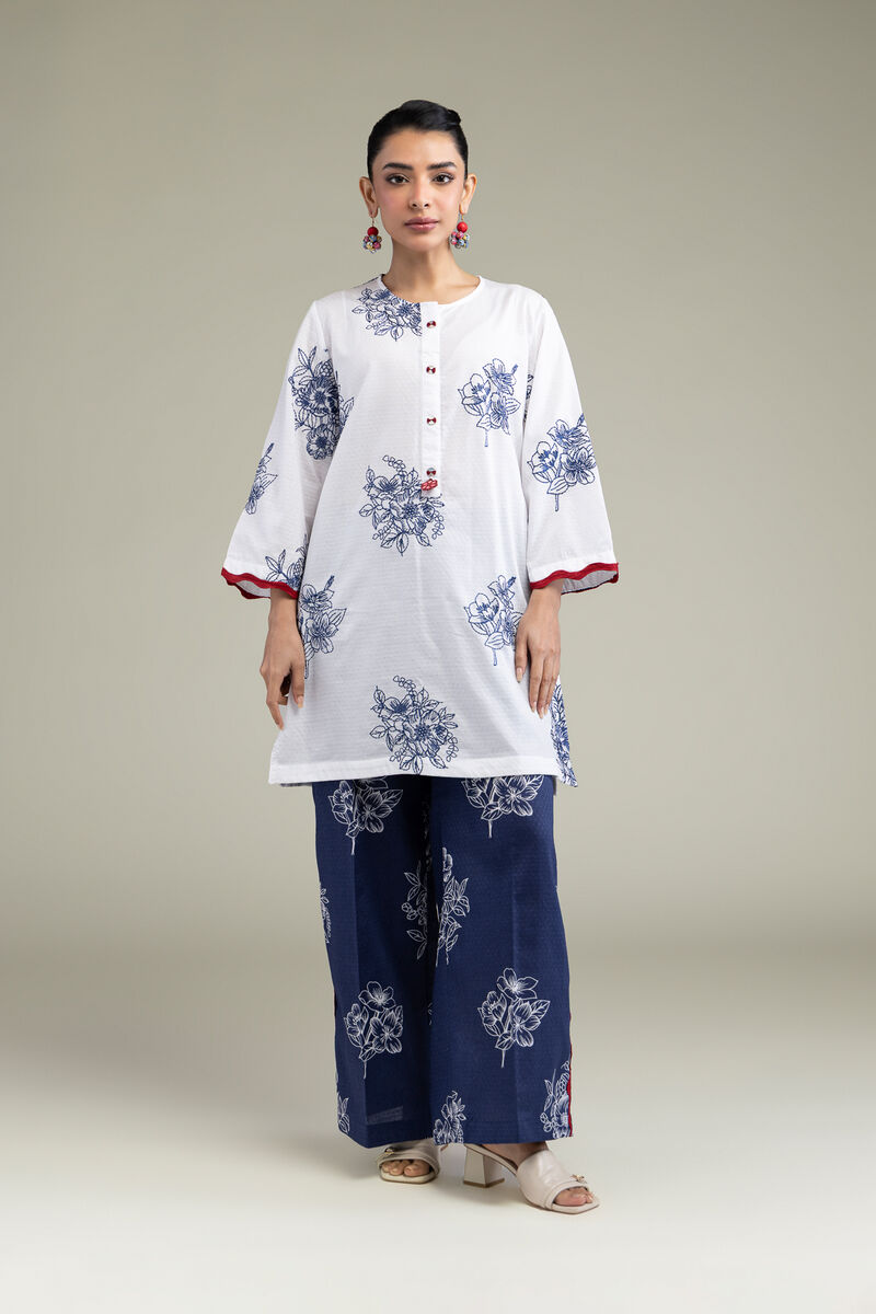Embroidered | Cotton Dobby | Floral Round-Neck Kurta | USD 12.00