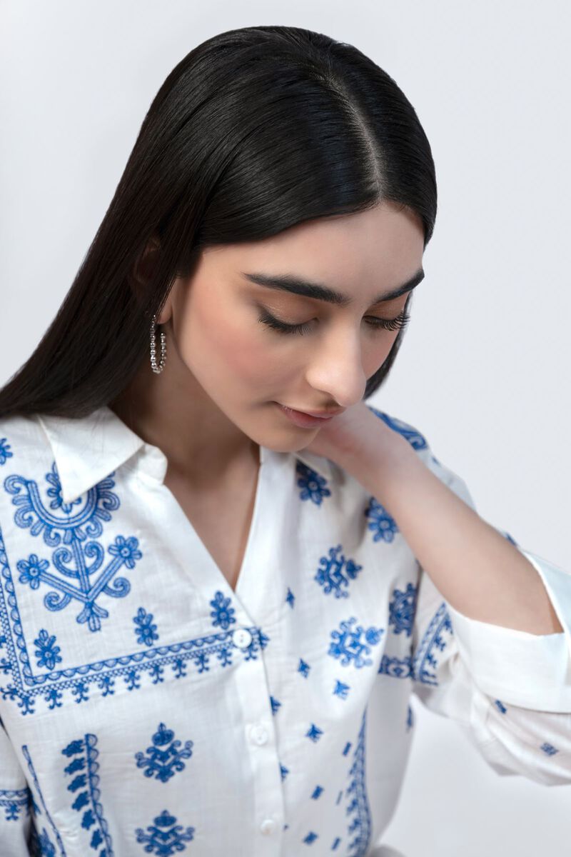 Embroidered | Crosshatch Poplin | Shirt | null