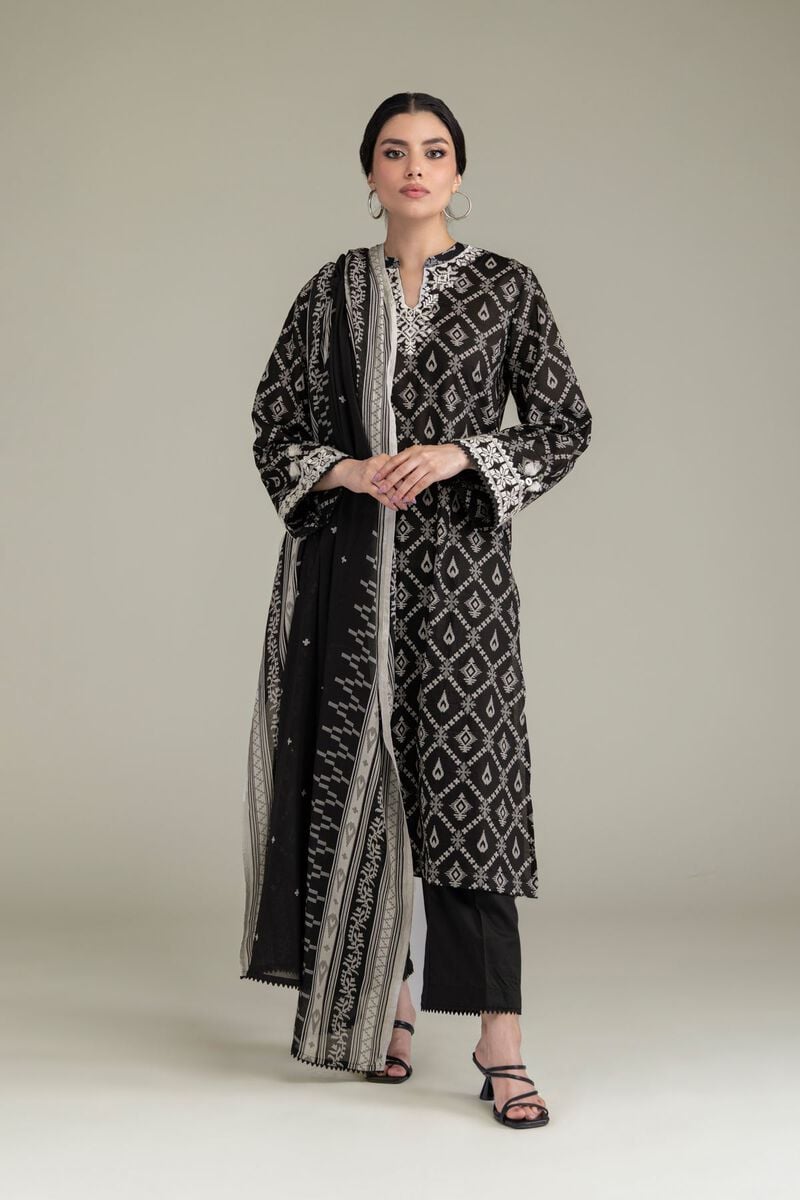 Embroidered | Lawn | Black Lawn Dupatta | USD 25.00