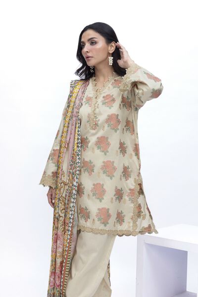 Embroidered | Jacquard | Tailored 3 Piece | USD 80.00