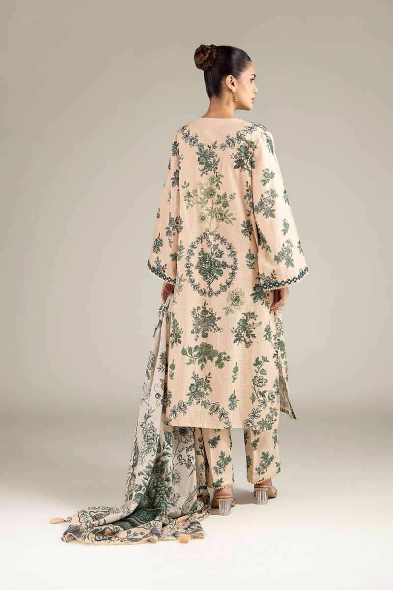 Embroidered | Mesuri Dobby | Tailored Floral 3-Piece | USD 70.00
