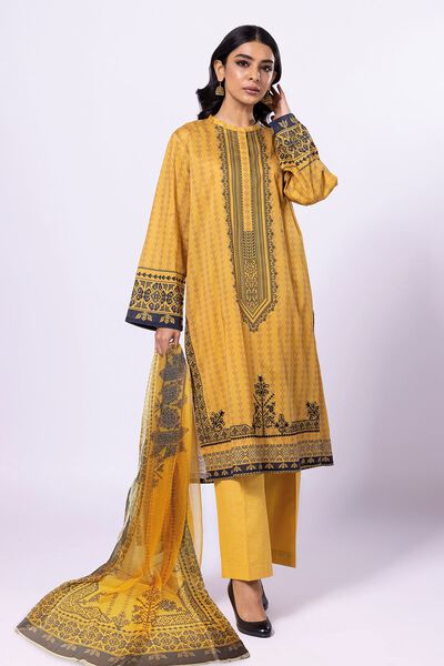 Fabrics 3 Piece Suit, YELLOW, hi-res