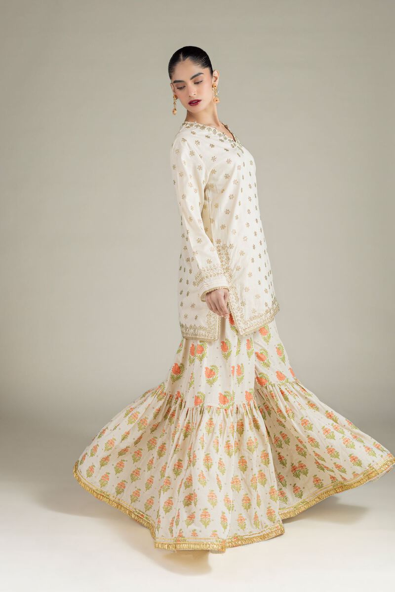 Embroidered | Raw Silk | Pants | USD 48.00