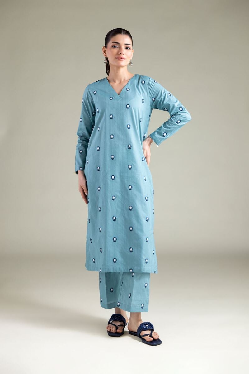 Embroidered | Cotton Dobby | Pants | USD 30.00