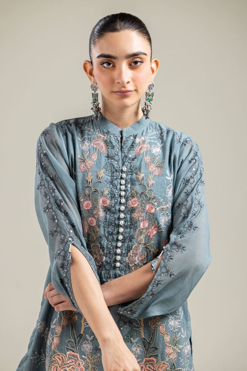 Paper Silk | Embroidered Silk Kurta | USD 70.00