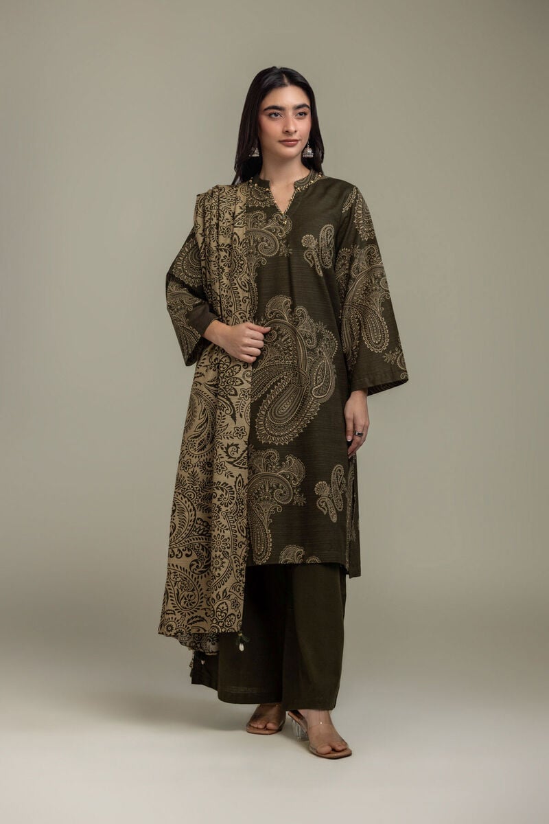 Printed | Light Khaddar | Khaddar 3-Piece Tailored | USD 65.00
