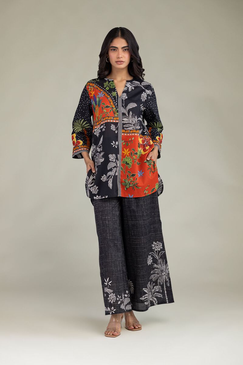 Printed | Cambric | Floral Black Trousers | USD 30.00