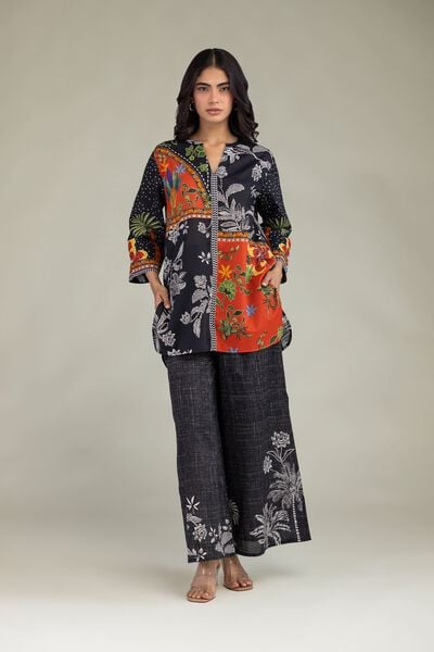 Printed | Cambric | Floral Black Trousers | USD 30.00