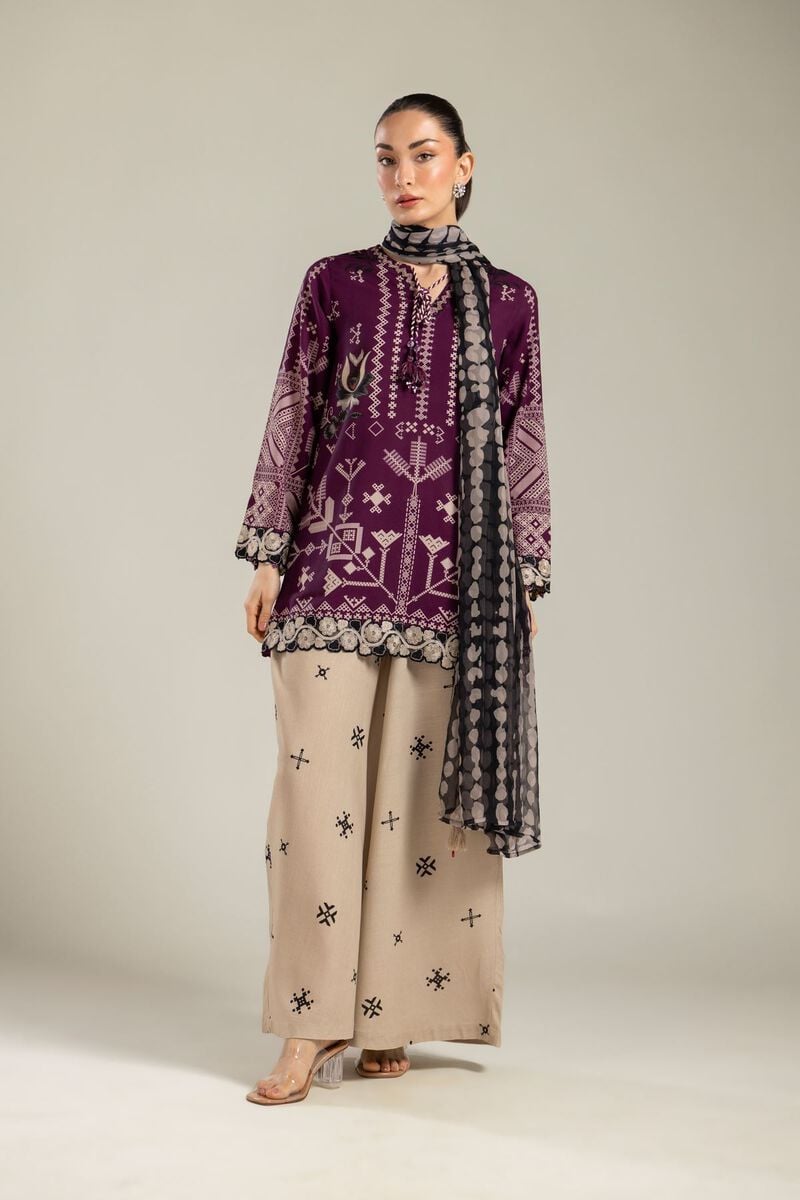Embroidered | Raw Silk | Beige Silk Pants | USD 35.00