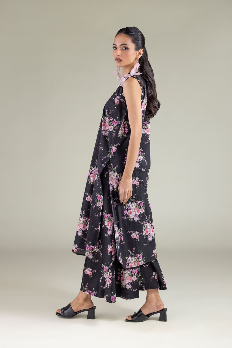 Embroidered | Cambric | Relaxed Floral Pants | USD 30.00