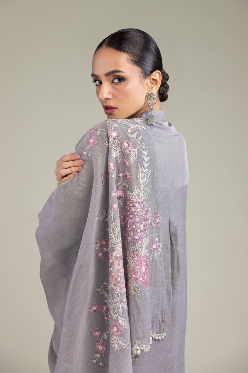 Embroidered | Paper Silk | Floral Silk Dupatta | USD 40.00