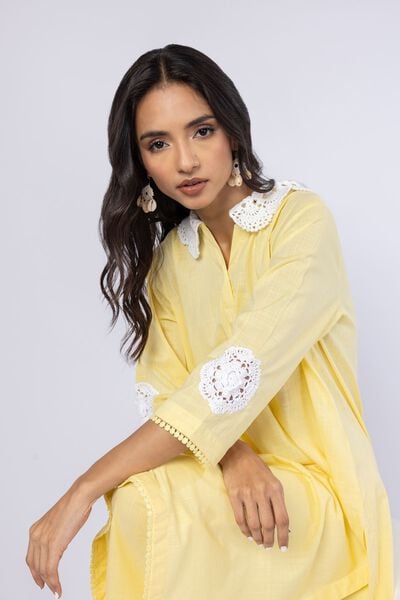 Embroidered | Crosshatch Poplin | Kurta | USD 35.00