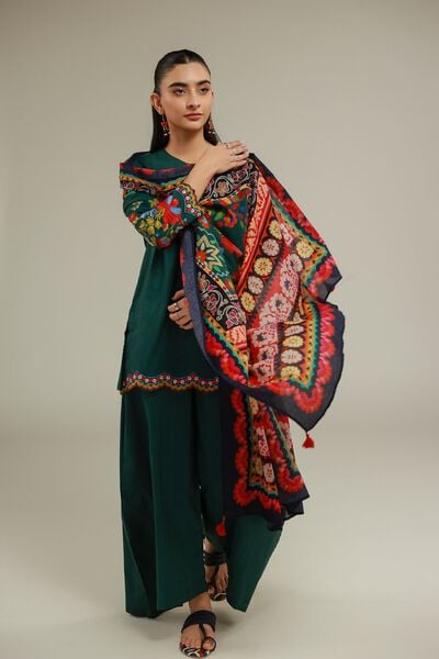 Embroidered | Cotton Net | Cotton Net Dupatta | USD 25.00