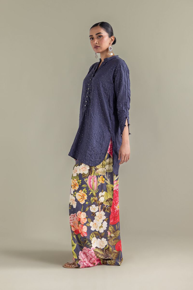 Embroidered | Chiffon | V-Neck Floral Co-ords | USD 100.00