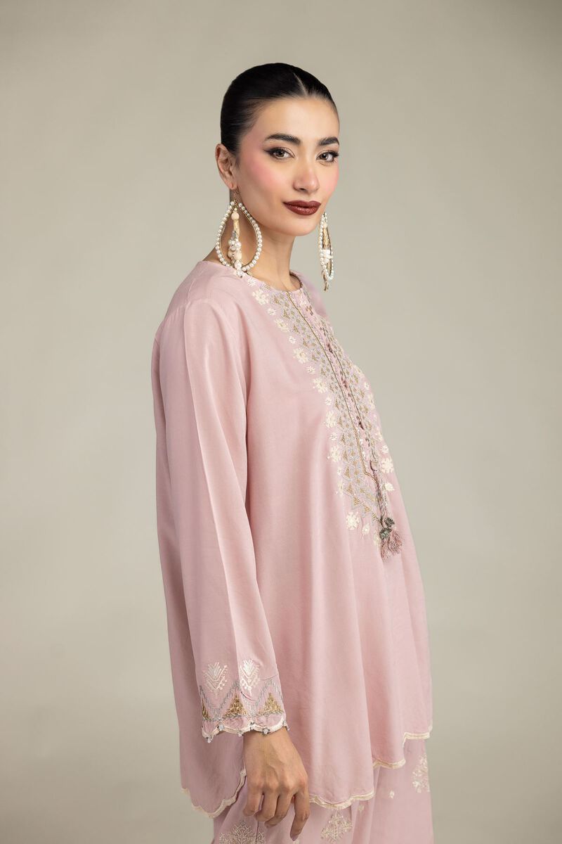 Embroidered | Raw Silk | Short Silk Kurta | USD 45.00