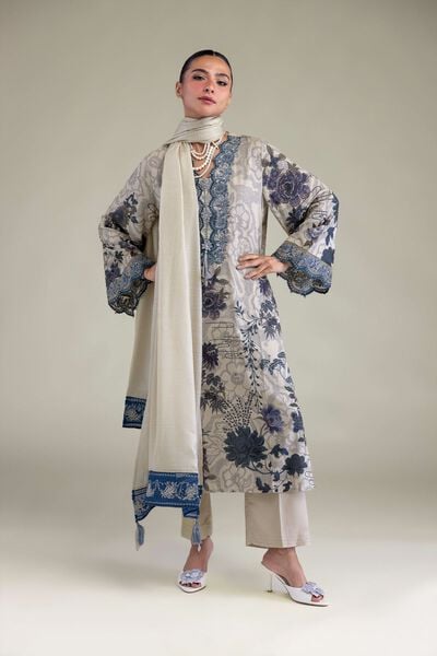 Embroidered | Raw Silk | Floral Silk Kurta | USD 60.00