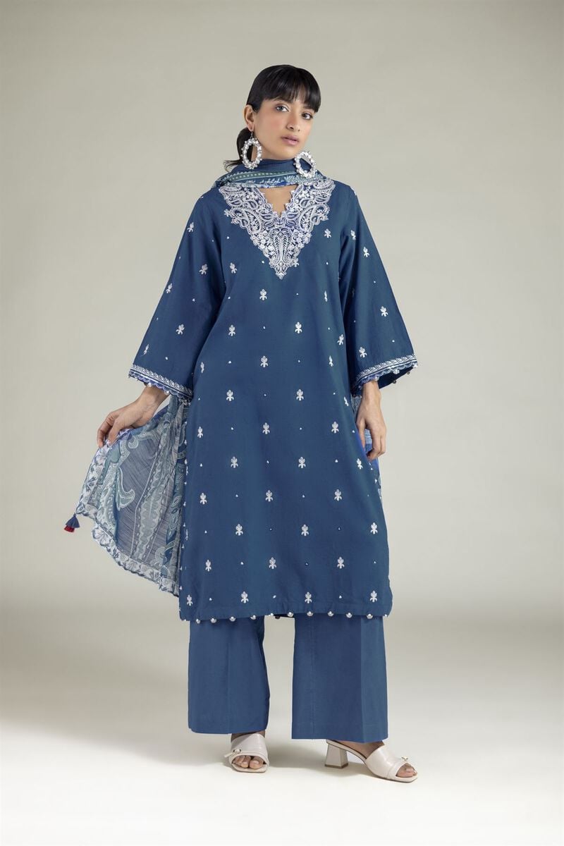 Embroidered | Cambric | Cambric Tailored 3-Piece | USD 80.00