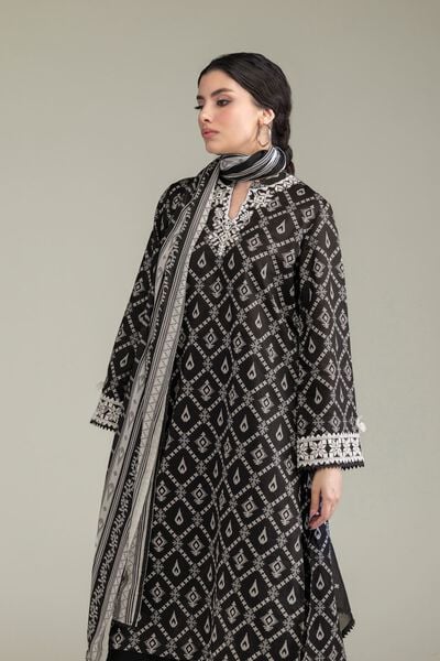 Embroidered | Lawn | Black Lawn Kurta | USD 35.00