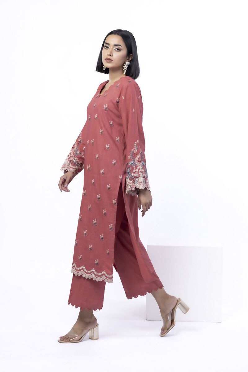 Embroidered | Heavy Textured Cotton | Tailored 2 Piece | Top and Bottom | USD 45.00
