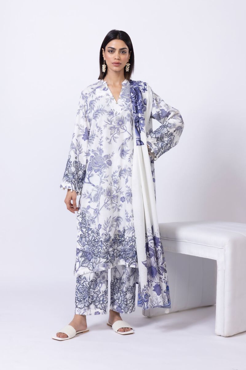 Printed | Slub lawn | Dupatta | null