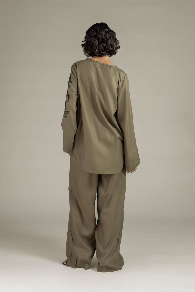 Embroidered | Viscose Crepe | Tunic | USD 30.00