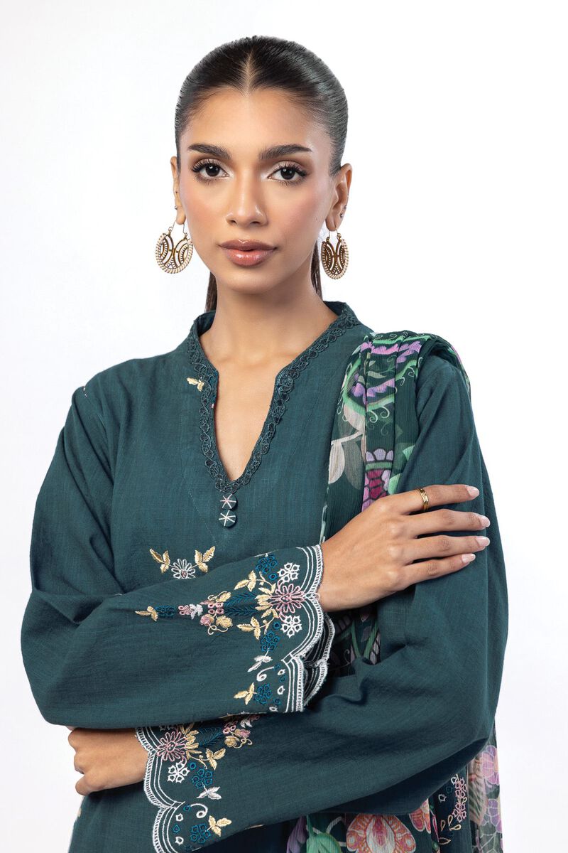 Embroidered | Crosshatch | Tailored 3 Piece | USD 32.50