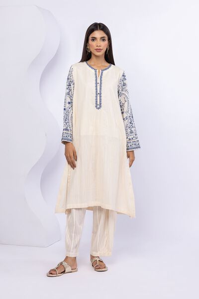 Embroidered | Leno | Kurta | USD 35.00