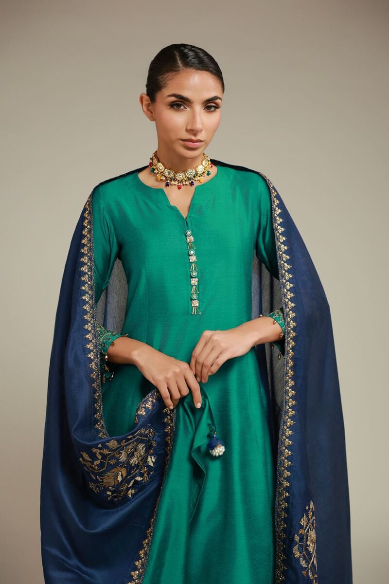 Embroidered | Raw Silk | 3 Piece Co-ord Set | USD 125.00