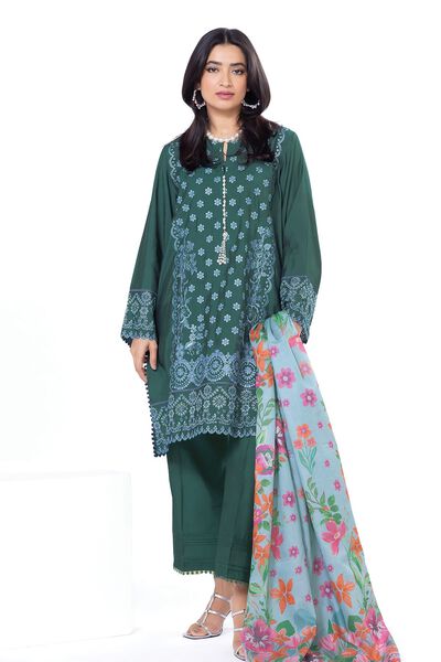Embroidered | Dull Raw Silk | Fabrics 3 Piece | USD 30.00