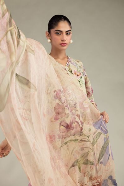 Embroidered | Chiffon | Floral Chiffon Dupatta | USD 30.00
