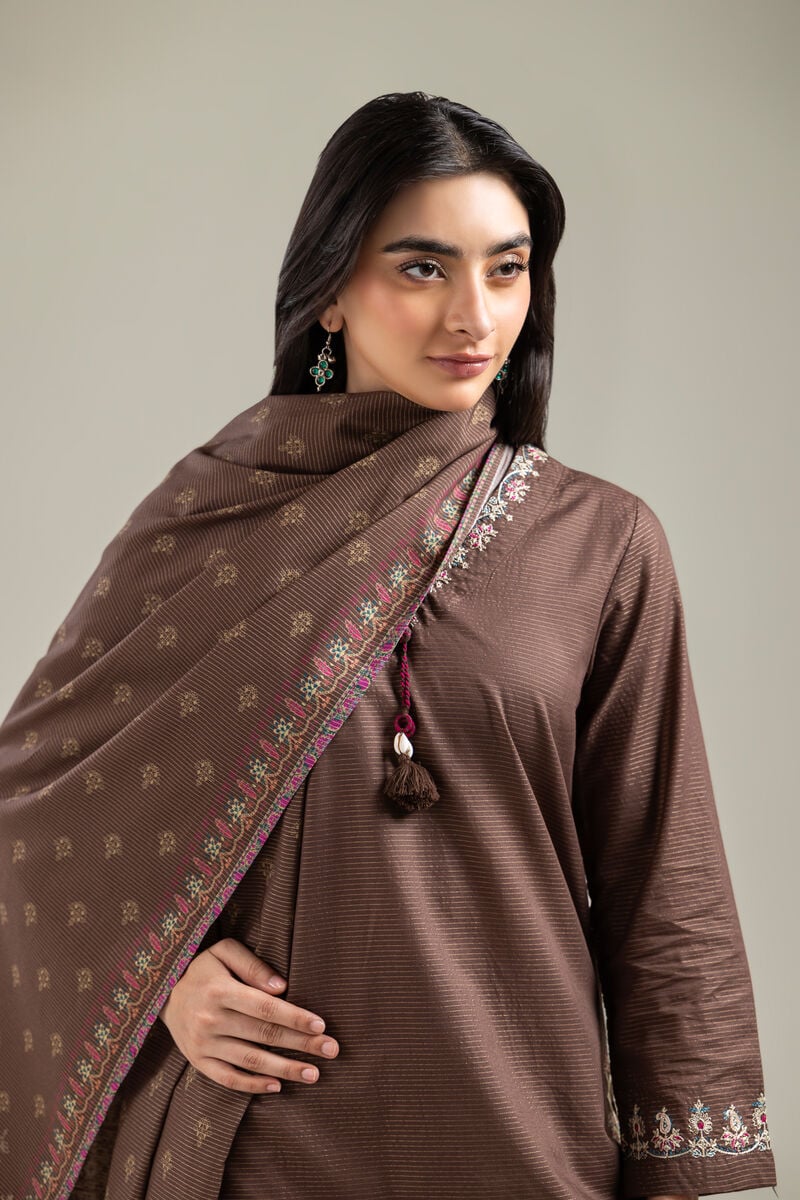 Embroidered | Mesuri | Brown Mesuri Dupatta | USD 25.00