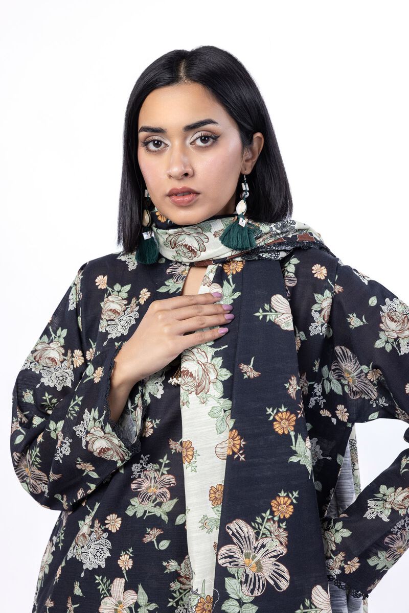Printed | Textured Cotton | Tailored 3 Piece | USD 45.00
