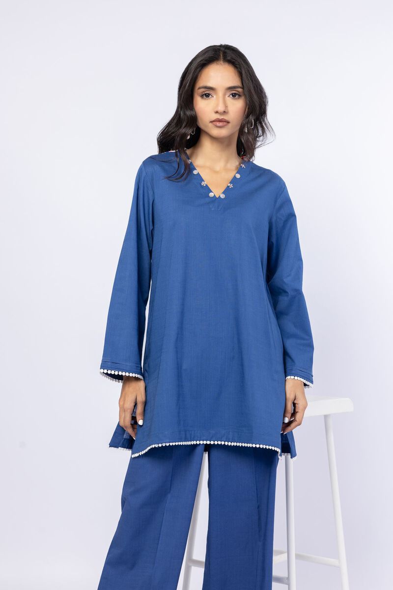 Embroidered | Crosshatch Poplin | Kurta | USD 15.00