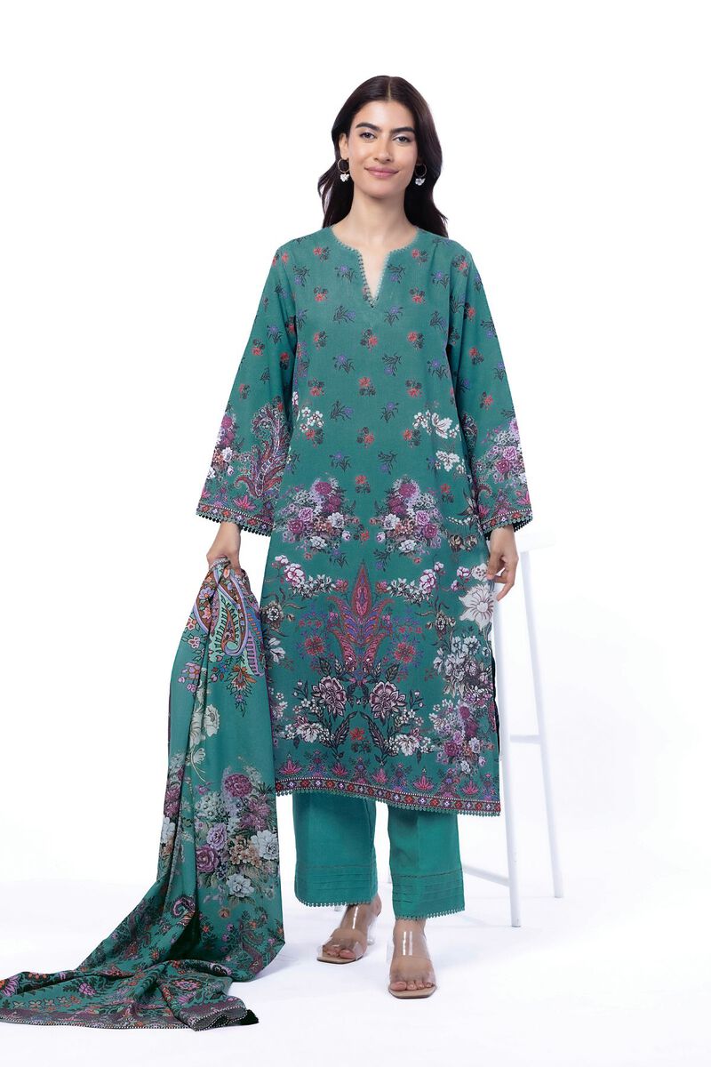 Printed | Karandi | Tailored 3 Piece | USD 50.00