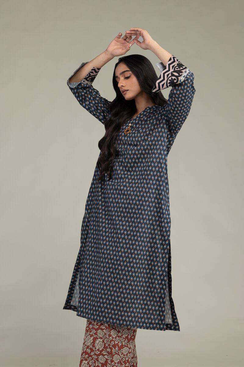 Printed | Cambric | V-Neck Cambric Kurta | USD 35.00