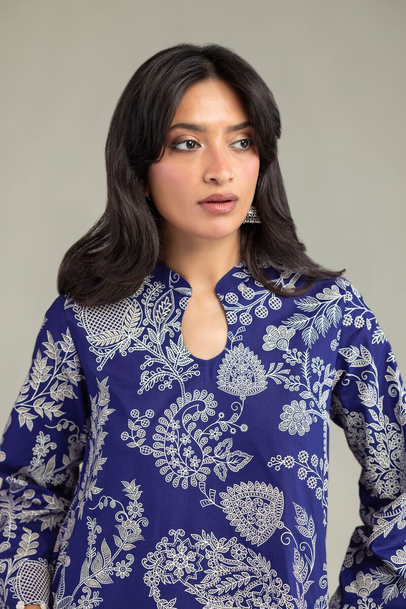 Cambric | Floral Navy Kurta | USD 45.00